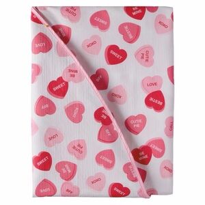 Conversation Hearts Valentine’s tablecloth  52" x 70